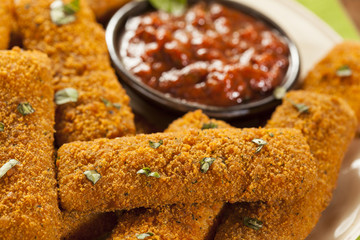 Homemade Fried Mozzarella Sticks