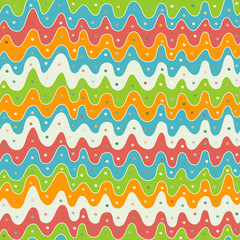 abstract colored wave seamless pattern