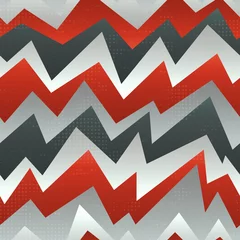 Stickers fenêtre Zigzag modèle sans couture de zigzag rouge abstrait avec effet grunge