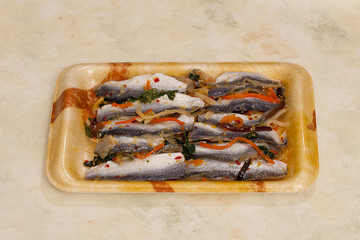 魚の料理酢に漬け・ままかり