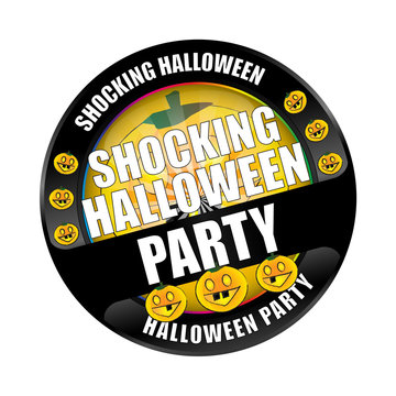 B&uuml;gel Button Black Shocking Halloween Party
