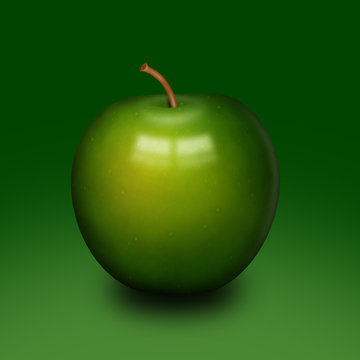 Abstract green apple