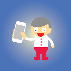 businessman and technology