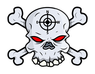 Creepy Skull Vector