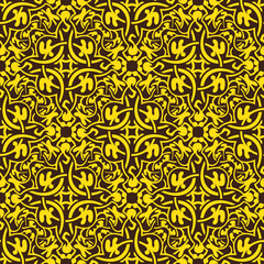 Yellow seamless pattern