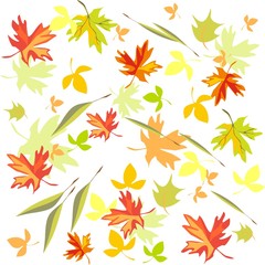 Fototapeta na wymiar Background with autumn leaves