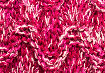 Christmas Knitting background texture red color. High resolutio