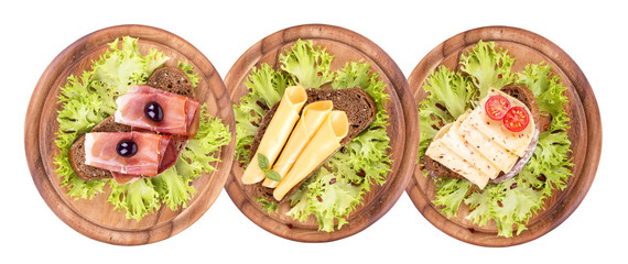 tasty sandwich isolated on white