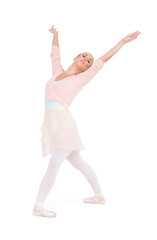 Young ballet dancer isolated