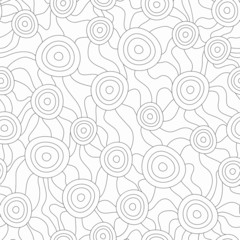 monochrome fungus seamless pattern