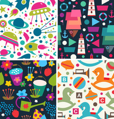 Fototapeta premium Set childish patterns