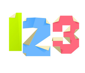 Vector folded paper abc