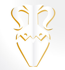 CUTOUT VECTOR PAPER VASE