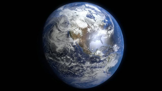Earth rotating loop no stars (NASA images used)