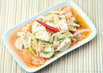 sausage spicy salad