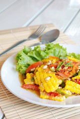 sweet corn spicy salad