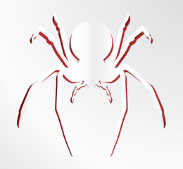 CUTOUT VECTOR PAPER BLACK WIDOW