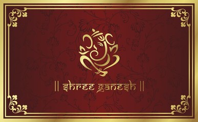 Ganesha, wedding card, royal Rajasthan, India