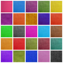 Fototapeta premium collection of images with colorful leather samples