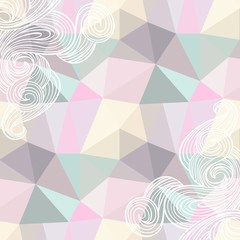 Seamless polygon triangle  pattern