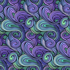 Fototapeta na wymiar Seamless abstract curly wave pattern