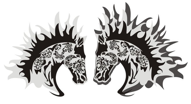 Horse head symbol, vector