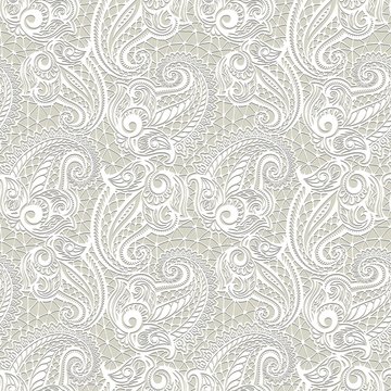 Paisley seamless lace pattern