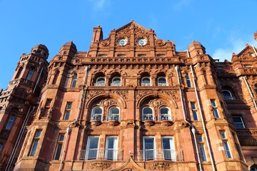 Fototapeta na wymiar Manchester - słynny eklektyczna architektura w Anglii