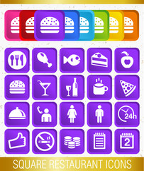 SQUARE RESTAURANT ICONS