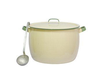 enamelled pot