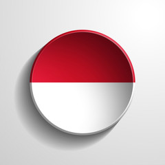 Indonesia 3d Round Button