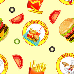 Seamless fast food pattern