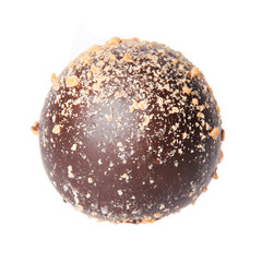 chocolate candy isolated on white. delicious truffle
