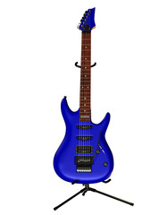 Obraz premium Elektrogitarre mit blauen Korpus