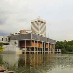 Park with building background