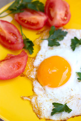 Scrambled eggs with tomatoes