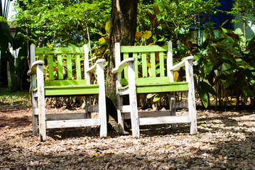 2 chairs in the garden