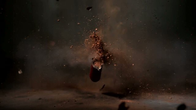 Firecracker explodes in slow motion - High Speed 1050fps