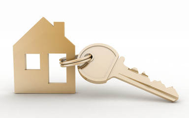 3d model hous symbol set with key