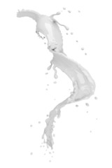 Milk splash isolated on white