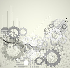 Obraz premium abstract retro digital computer technology business background