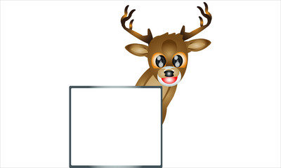 Animal. Deer 2. Deer With Whiteboard