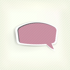 Paper origami speech bubble. Colored blank for text