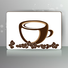 abstractcard with cup of coffee or tea