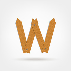 Letter made from wooden boards for your design
