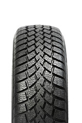 One automobile car wheel winter tyre isolated