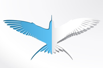 VECTOR PAPER BIRD