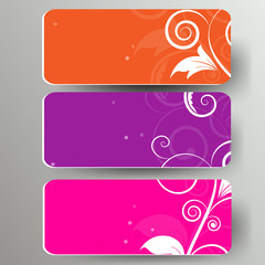 Abstract card with floral background