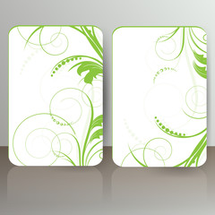 Abstract card with floral background