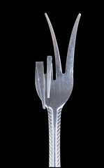 Bent metal fork, Victory.